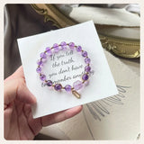 8mm Round Amethyst Beads Bracelet with 14kgp Accessories
