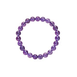 8mm Amethyst Beads Bracelet - Natural Round Gemstone Jewelry