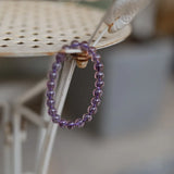 8mm Amethyst Beads Bracelet - Natural Round Gemstone Jewelry