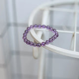 8mm Amethyst Beads Bracelet - Natural Round Gemstone Jewelry