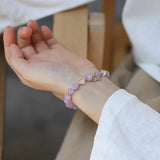 8mm Purple Jade Quartz 14KGP Bracelet