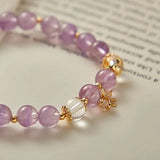 8mm Purple Jade Quartz 14KGP Bracelet