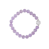 8mm Violet Jade Quartz S925 Silver Accessories Bracelet