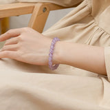 8mm Violet Jade Quartz S925 Silver Accessories Bracelet