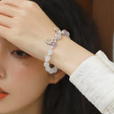 8mm Chalcedony Purple Jade Beads S925 Bracelet