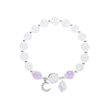 8mm Chalcedony Purple Jade Beads S925 Bracelet