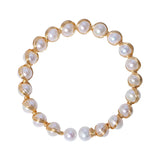 8mm Freshwater Pearl 14KGP Bracelet