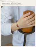 Natural 8mm Amethyst Strawberry Quartz Moonstone Bracelet