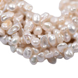 Natural AA 5-6mm Baroque Keshi Petal Freshwater Pearl Beads