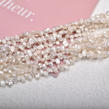 Natural AA 5-6mm Baroque Keshi Petal Freshwater Pearl Beads