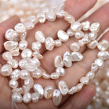 Natural AA 5-6mm Baroque Keshi Petal Freshwater Pearl Beads