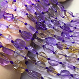 Natural Ametrine 10x14mm Rectangle Baroque Beads for Jewelry Making