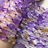 Natural Ametrine 10x14mm Rectangle Baroque Beads for Jewelry Making