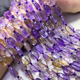 Natural Ametrine 10x14mm Rectangle Baroque Beads for Jewelry Making