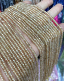 Natural Zircon 2x3mm Faceted Rondelle Beads for Jewelry Making