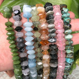 Natural Gemstone Pink Quartz Tiger Eye Lapiz Aquamarine Baroque Beads
