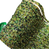 Green Tourmaline 2-2.5mm Square Faceted Beads 38-40cm