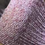 Natural Kunzite Round Faceted Beads 2mm 3mm 4mm for Jewelry Making