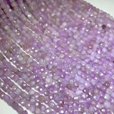 Natural Kunzite 4-5mm Faceted Cube Beads for Jewelry Making