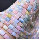 6X10mm 8X10mm Natural Morganite Column Beads for Jewelry Making