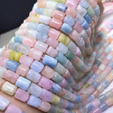 6X10mm 8X10mm Natural Morganite Column Beads for Jewelry Making