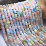 6X10mm 8X10mm Natural Morganite Column Beads for Jewelry Making