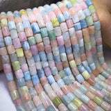 6X10mm 8X10mm Natural Morganite Column Beads for Jewelry Making