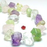 Natural Multicolor Crystal Baroque Faceted Beads 11-13x14-19mm
