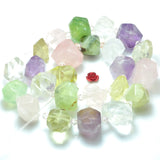 Natural Multicolor Crystal Baroque Faceted Beads 11-13x14-19mm