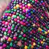 Multicolor Tiger Eye Square Faceted Beads 5-5.5mm 6.5-7mm