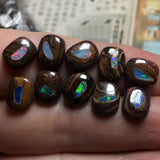Natural Opal Inlay Iron Opal Beads 8*10mm for Jewelry Making