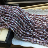 Natural Purple Biwa Keshi Freshwater Pearl Beads 4-5mm 5-6mm for Jewelry Making