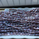 Natural Purple Biwa Keshi Freshwater Pearl Beads 4-5mm 5-6mm for Jewelry Making