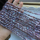 Natural Purple Biwa Keshi Freshwater Pearl Beads 4-5mm 5-6mm for Jewelry Making