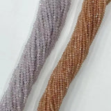 Natural Purple Jade Sun Stone 3mm Rondelle Faceted Beads