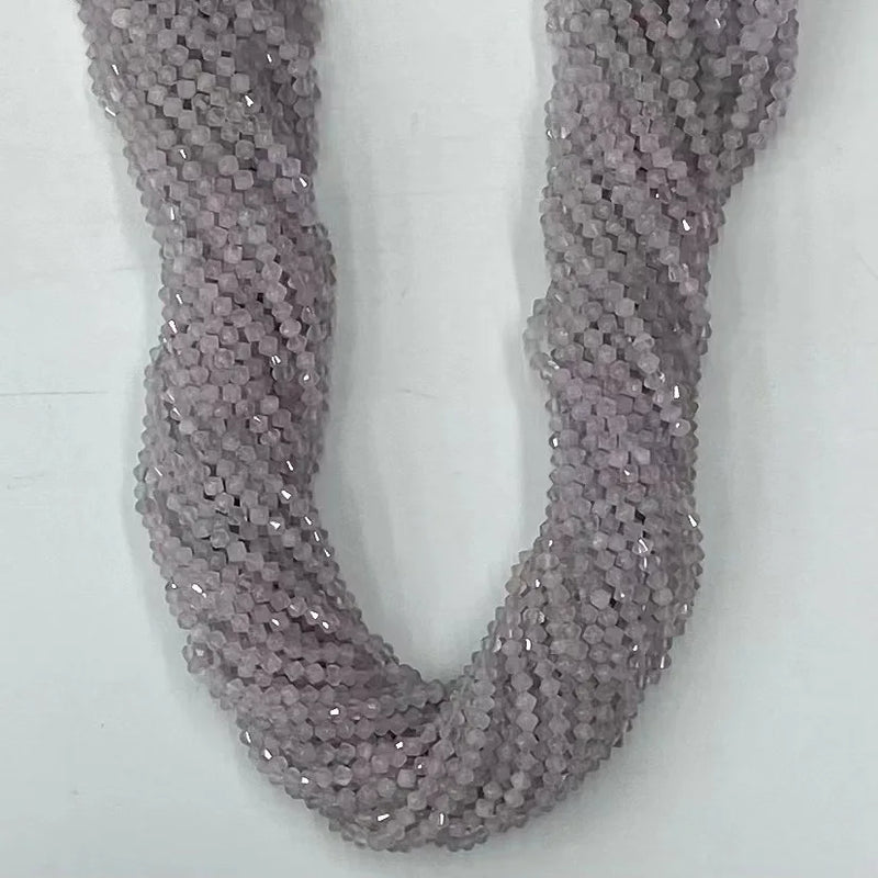 Natural Purple Jade Sun Stone 3mm Rondelle Faceted Beads