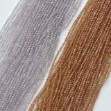 Natural Purple Jade Sun Stone 3mm Rondelle Faceted Beads