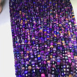 Natural Quartz 5mm Cube Faceted Beads 38-40cm