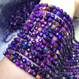 Natural Quartz 5mm Cube Faceted Beads 38-40cm