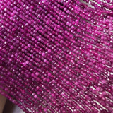 Natural Ruby 2mm 3mm 4mm Cube Faceted Beads for Jewelry Making