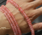 Watermelon Quartz Rondelle Beads 4*2/6*4/8*5mm for Jewelry Making