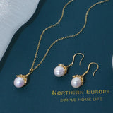 10-11mm Freshwater Pearl Necklace & Earrings Set