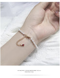 3-4mm Rice Freshwater Pearl 14KGP Bracelet