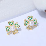 Freshwater Pearl Zircon Necklace & Earring Set