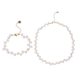 Baroque Freshwater Pearl 14KGP Necklace Bracelet Set