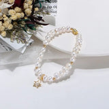 5-6mm Baroque Freshwater Pearl Bracelet 14KGP