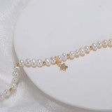 5-6mm Baroque Freshwater Pearl Bracelet 14KGP