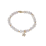 5-6mm Baroque Freshwater Pearl Bracelet 14KGP