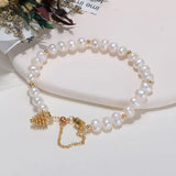Baroque Freshwater Pearl Bracelet 14KGP 5-6mm