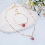 5-6mm Freshwater Pearl 14KGP Necklace & Bracelet Set
